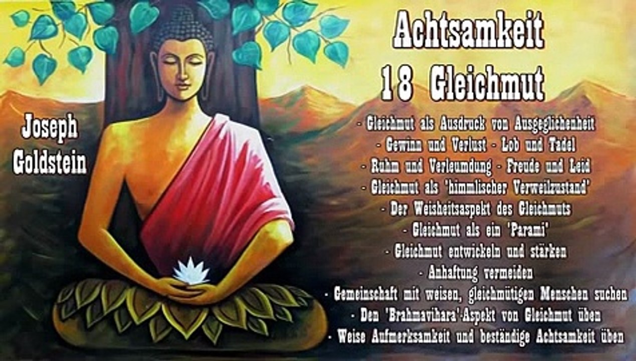 Achtsamkeit 18 Gleichmut - Joseph Goldstein