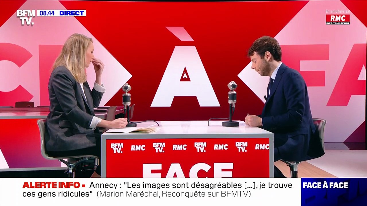 "Je trouve cette accusation odieuse" : Accrochage entre Marion Maréchal et Benjamin Duhamel sur BFMTV
