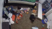 Boy playing with ball inside his room is attacked by the closet door *Hilarious Moment*