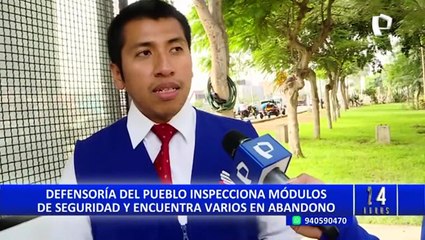 Defensoría inspecciona módulos de seguridad y encuentra varios en abandono