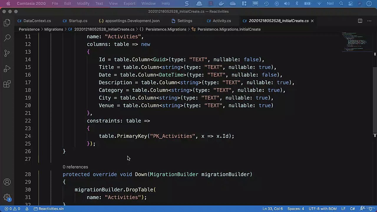 Walking Skeleton Part 1 - API - Creating the database
