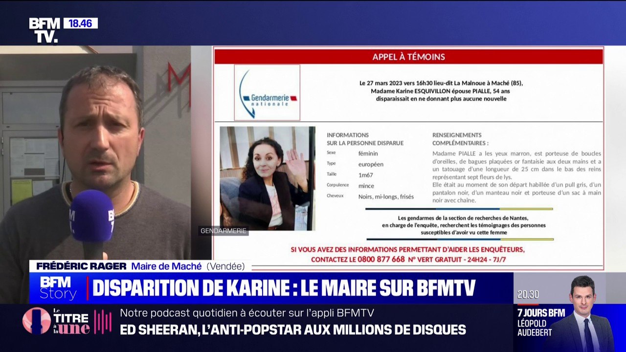 "[Le mari de Karine Esquivillon] n'a fait état d'aucune inquiétude" selon le maire de Maché