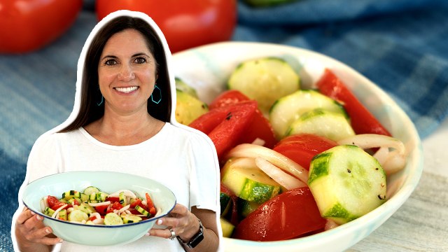 How to Make Marinated Cucumber, Onion, and Tomato Salad