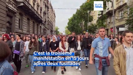 Les Serbes dans la rue pour dénoncer la violence après deux fusillades de masse