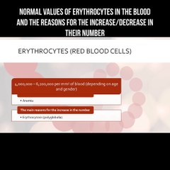 Normal values of red blood cells (erythrocytes) in the blood and causes of their number deviation