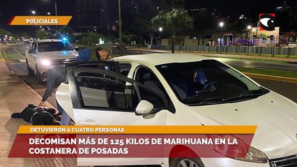 Decomisan más de 125 kilos de marihuana en la costanera de Posadas