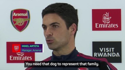 Arteta signs dog called 'Win' for Arsenal