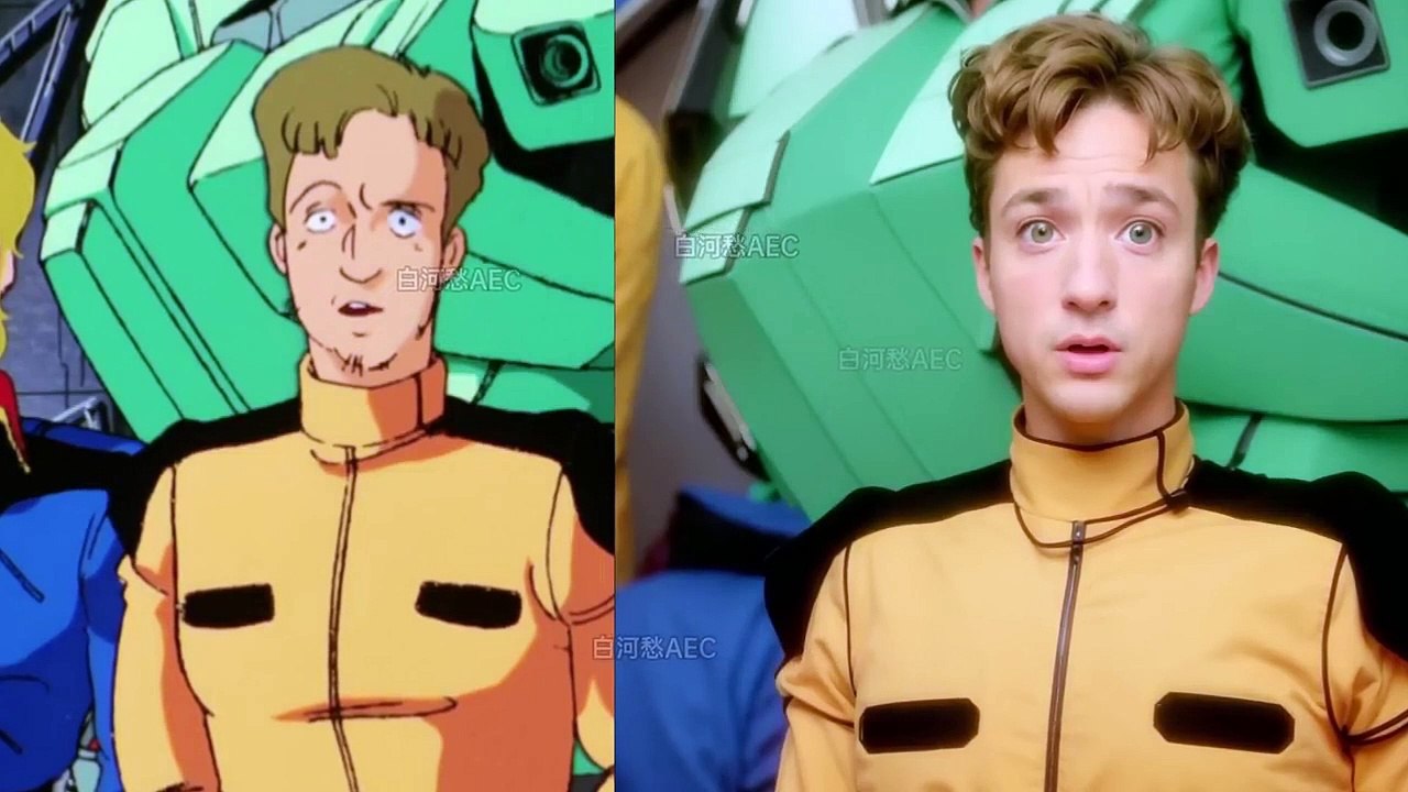 Mobile Suit Gundam Char's Counterattack real person Made by AI 機動戦士ガンダム逆襲のシャア 実写版  逆袭的夏亚真人版