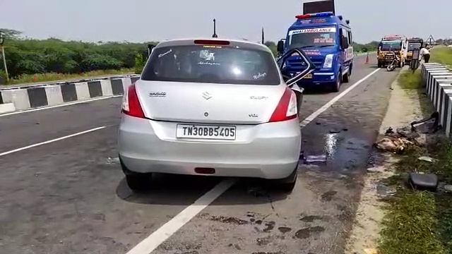 விருதுநகர் மாவட்டத்தில் நிகழ்ந்த கோர விபத்தில் 2 பேர் பலி; குழந்தை உட்பட 3 பேர் படுகாயம்