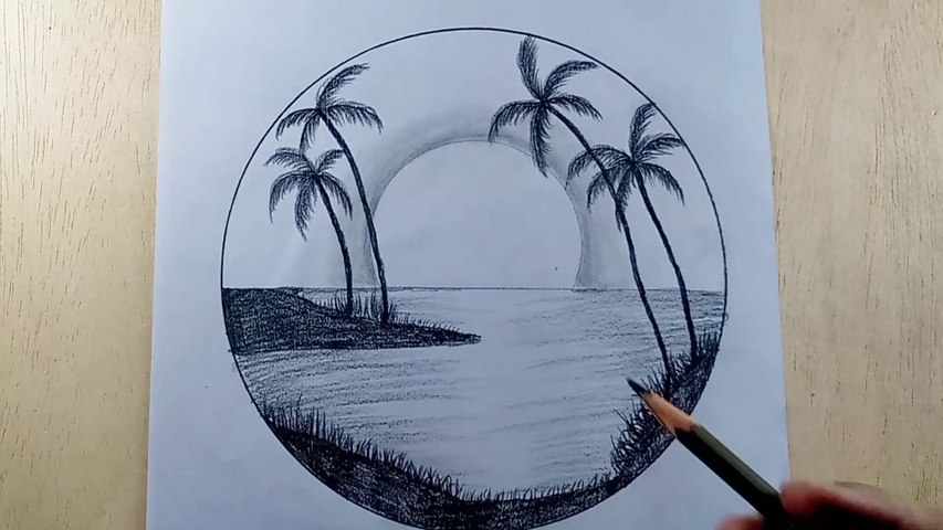 Easy Sunset Drawings In Pencil Step By Step Draw A Stunning Sunset