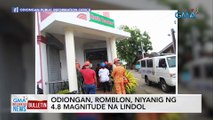 Odiongan, Romblon, niyanig ng 4.8 magnitude na lindol | GMA Integrated News Bulletin