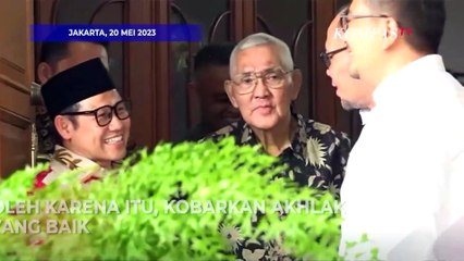 Mantan Wapres Try Sutrisno Beri Pesan ke Cak Imin: Kobarkan Akhlak yang Baik!