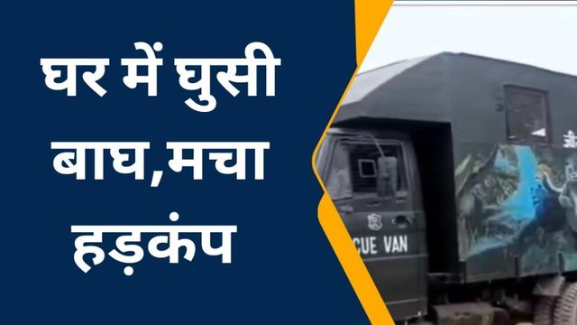 पश्चिमी चंपारण: VTR से निकलकर घर में घुस आया बाघ, इलाके में मची अफरा तफरी