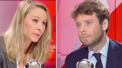 "On s'énerve et du coup..." : Marion Maréchal s'insurge et fait tomber son micro sur BFMTV