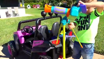 Diana and Roma Playing Outdoor Toys