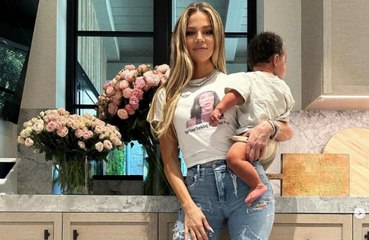 Khloe Kardashian shares rare glimpse of baby in new photo