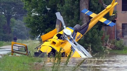 Lugo, il video dell'elicottero precipitato