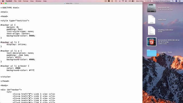 How to CODE a Basic Navigation Bar Using HTML & CSS | New