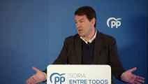 Declaraciones de Alfonso Fernández Mañueco en Soria