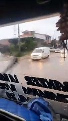Calles inundadas en Santa Cruz tras la lluvia