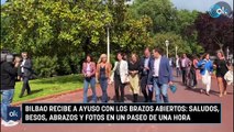 Bilbao recibe a Ayuso con los brazos abiertos saludos, besos, abrazos y fotos en un paseo de una hora