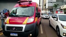 Motociclista fica ferido em acidente na Rua Paraná, no Centro