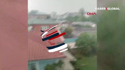 Korku dolu anlar! Iğdır'da eve düşen yıldırım kamerada