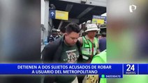 Miraflores: intervienen a dos ladrones que robaban a pasajeros del Metropolitano