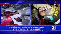 La Victoria: policía recupera tres mil autopartes robadas tras operativo en San Jacinto