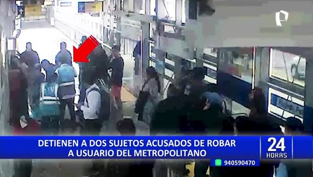 Miraflores: intervienen a dos ladrones que robaban a pasajeros del Metropolitano
