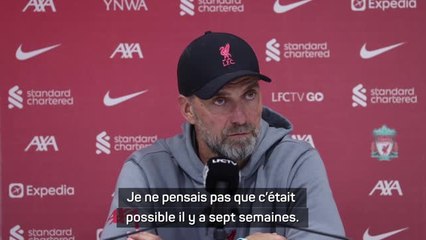 37e j. - Klopp et la bataille pour l’Europe : “Je ne pensais pas que c’était possible il y a 7 semaines”