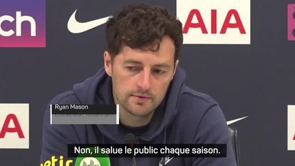 Tottenham - Mason : "Kane ? Il salue le public chaque saison"