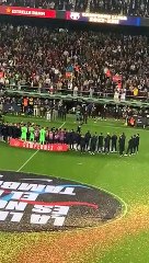 La primera parte del parlamento de Xavi en el Camp Nou