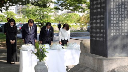 한일 정상, 원폭 피해자 위령비 '공동 참배'...의미는? / YTN