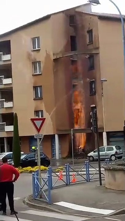 Gas Pipe Explosion Causes Fire