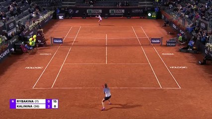 Rybakina wins Rome title after Kalinina retirement