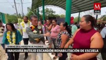 Gobernador de Chiapas inaugura rehabilitación de escuela en Palenque