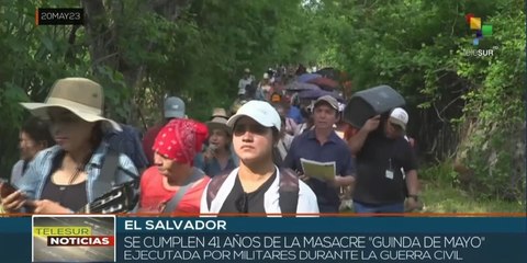 El Salvador: Activistas homenajean a víctimas de la masacre de Guinda de Mayo