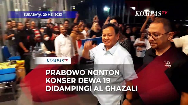 Momen Prabowo Nonton Konser Dewa 19 Didampingi Al Ghazali