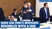 US President Joe Biden hugs PM Modi during a G7 meeting in Hiroshima | Oneindia News