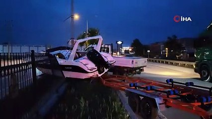 Yarım milyonluk yat kazada kullanılamaz hale geldi
