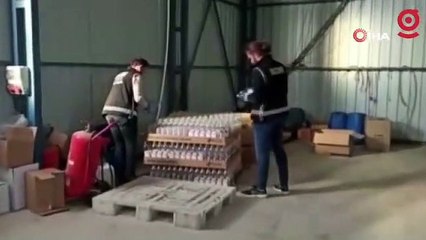 Adeta sahte içki fabrikası kurmuşlar... 38 tonun üzerinde sahte alkol yakalandı
