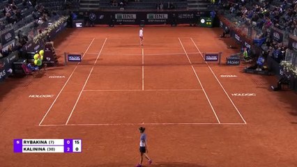 Rome - Kalinina abandonne, Rybakina sacrée