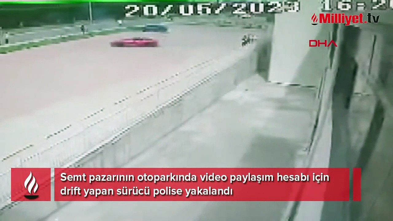 Sosyal medya hesabında paylaşmak için drift yapan sürücü polise yakalandı