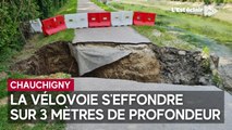 La vélovoie s’effondre sur 3 mètres de profondeur