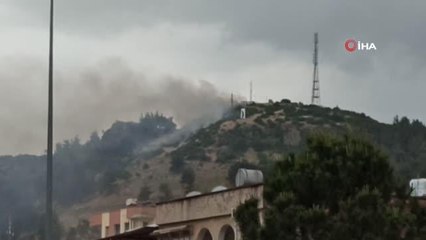 İtfaiyenin yetişemediği yangına yağmur yetişti