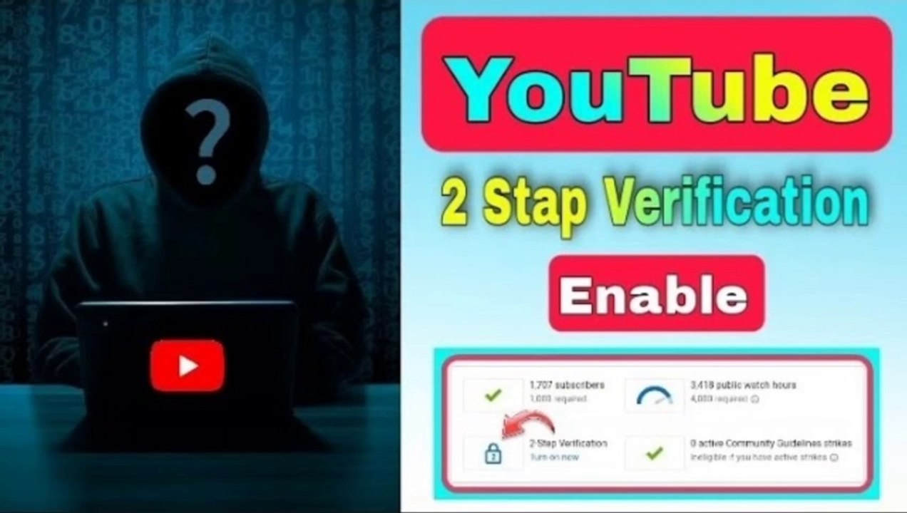 আপনার YouTube চ্যানেল Secure করুন || How To Enable YouTube Two Step Verification