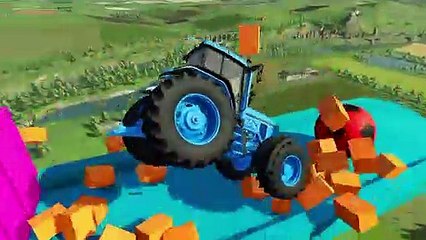 Farming Simulator 22 029 - COLORED JOHN DEERE TRACTORS DEATH FALL