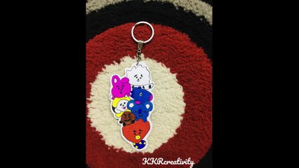 Bt21 keychain | keychain | diy