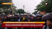 Posadas | Bajo la lluvia, fieles realizaron la peregrinación a San Rita